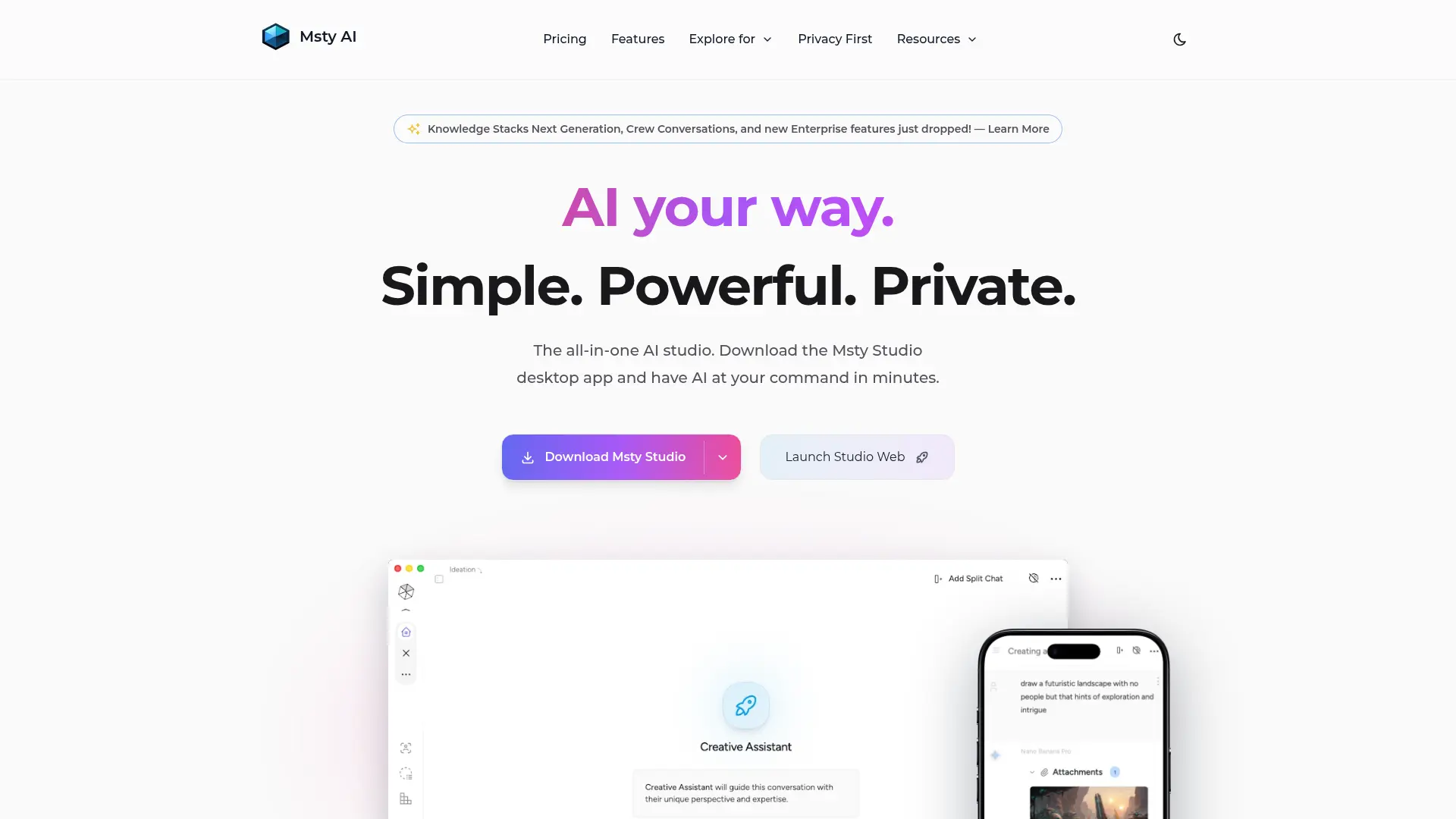 Msty multi-model AI interface
