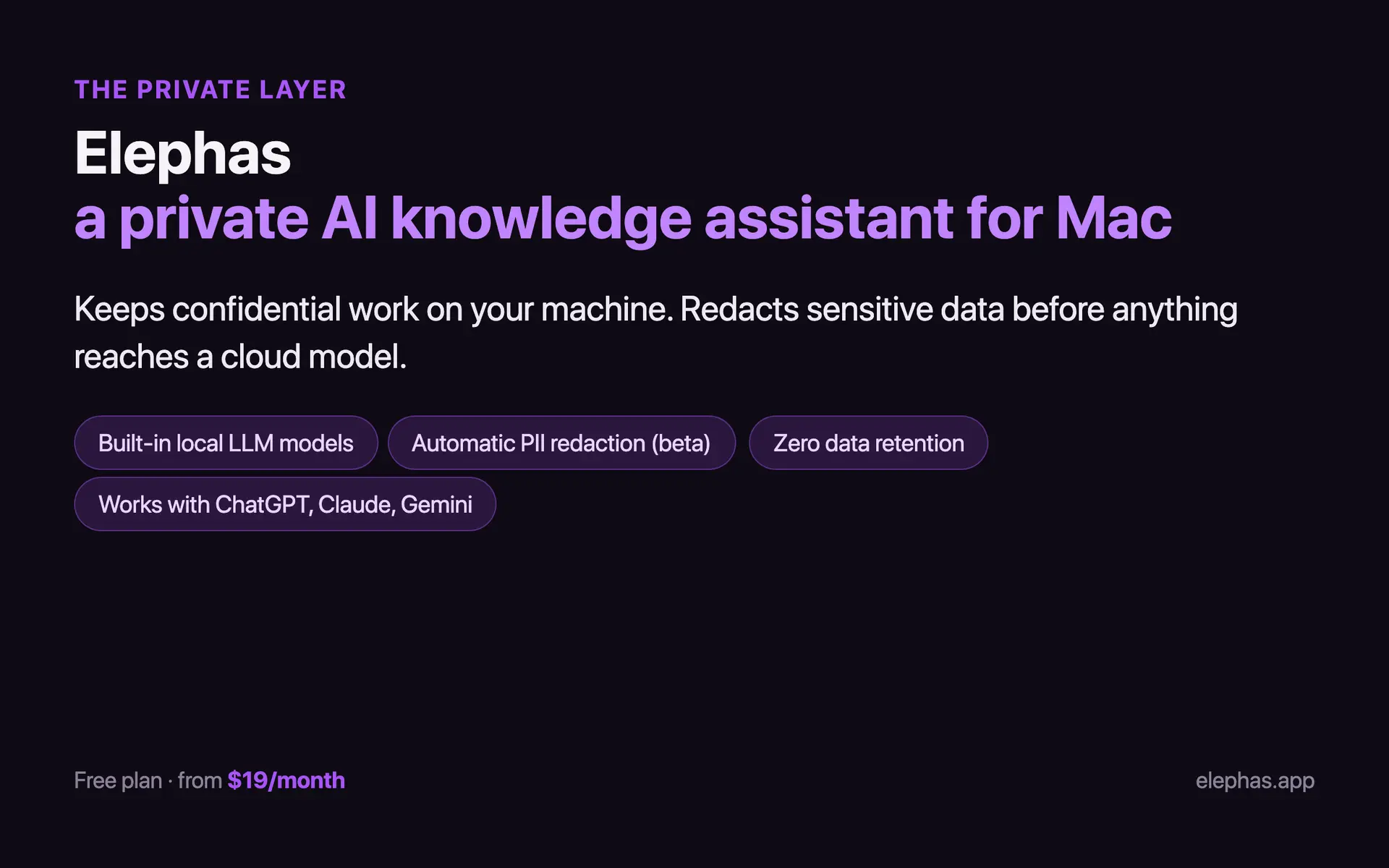 Elephas private AI knowledge assistant for Mac with built-in local LLM models