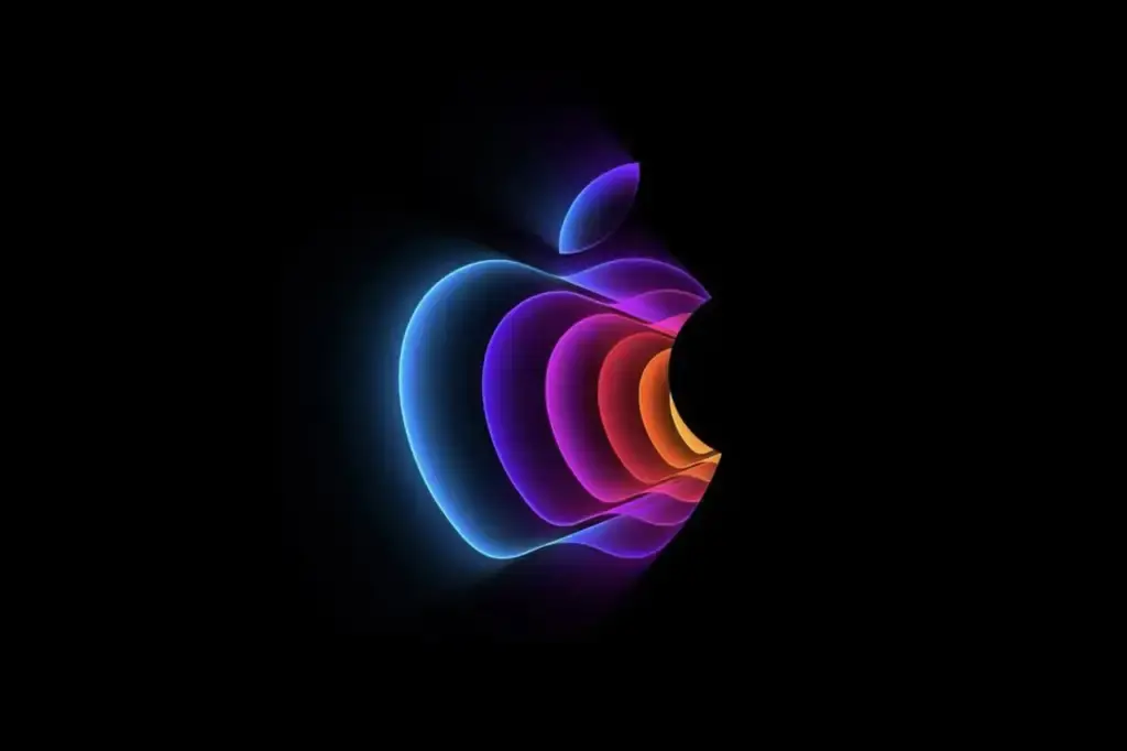 Apple March 2026 Event announcement — colorful Apple logo on dark background