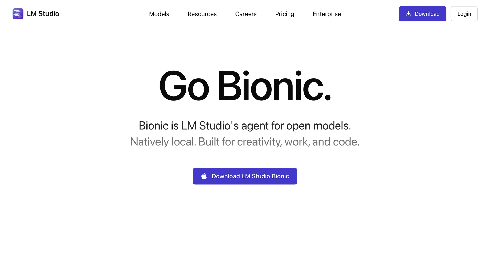 LM Studio homepage