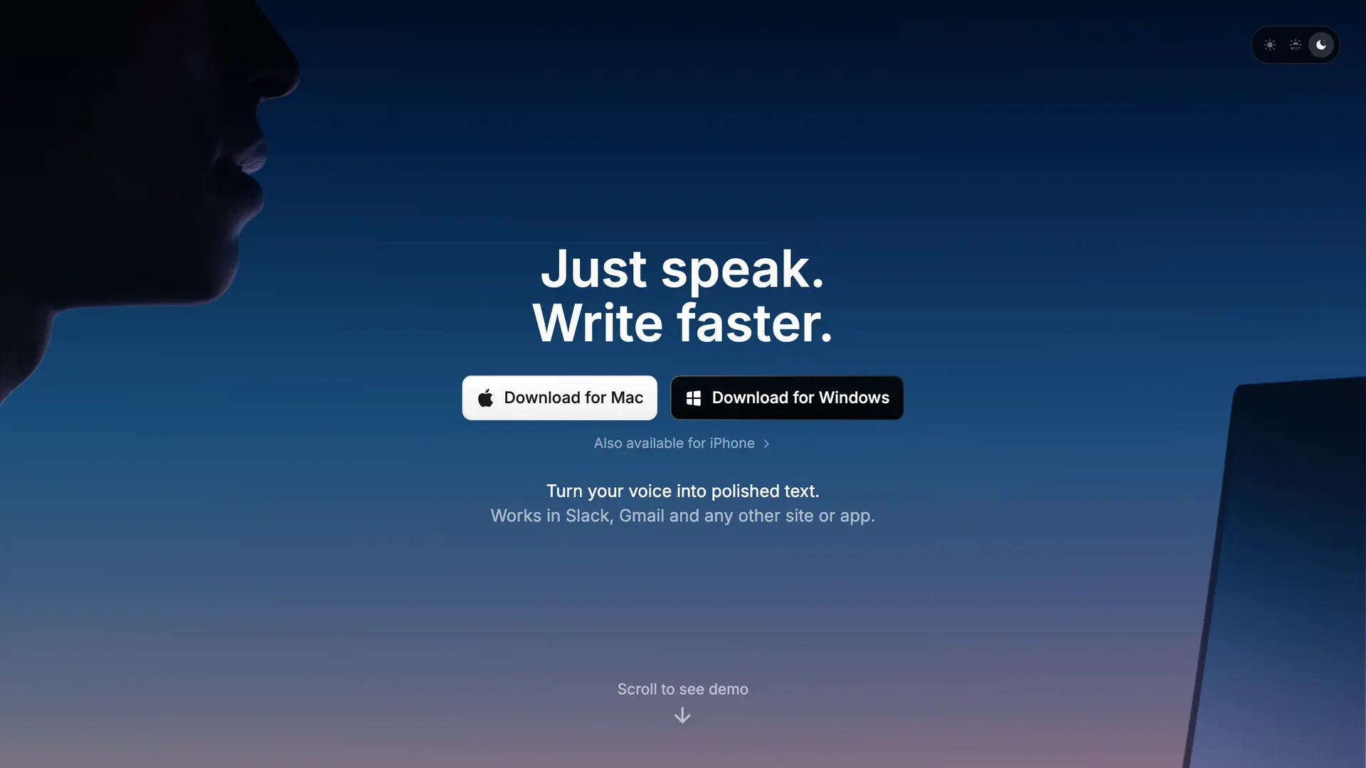 superwhisper homepage