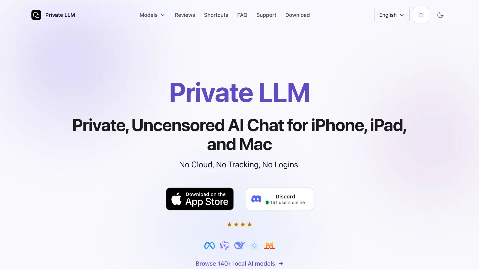 Private LLM homepage, on-device AI for Mac and iPhone