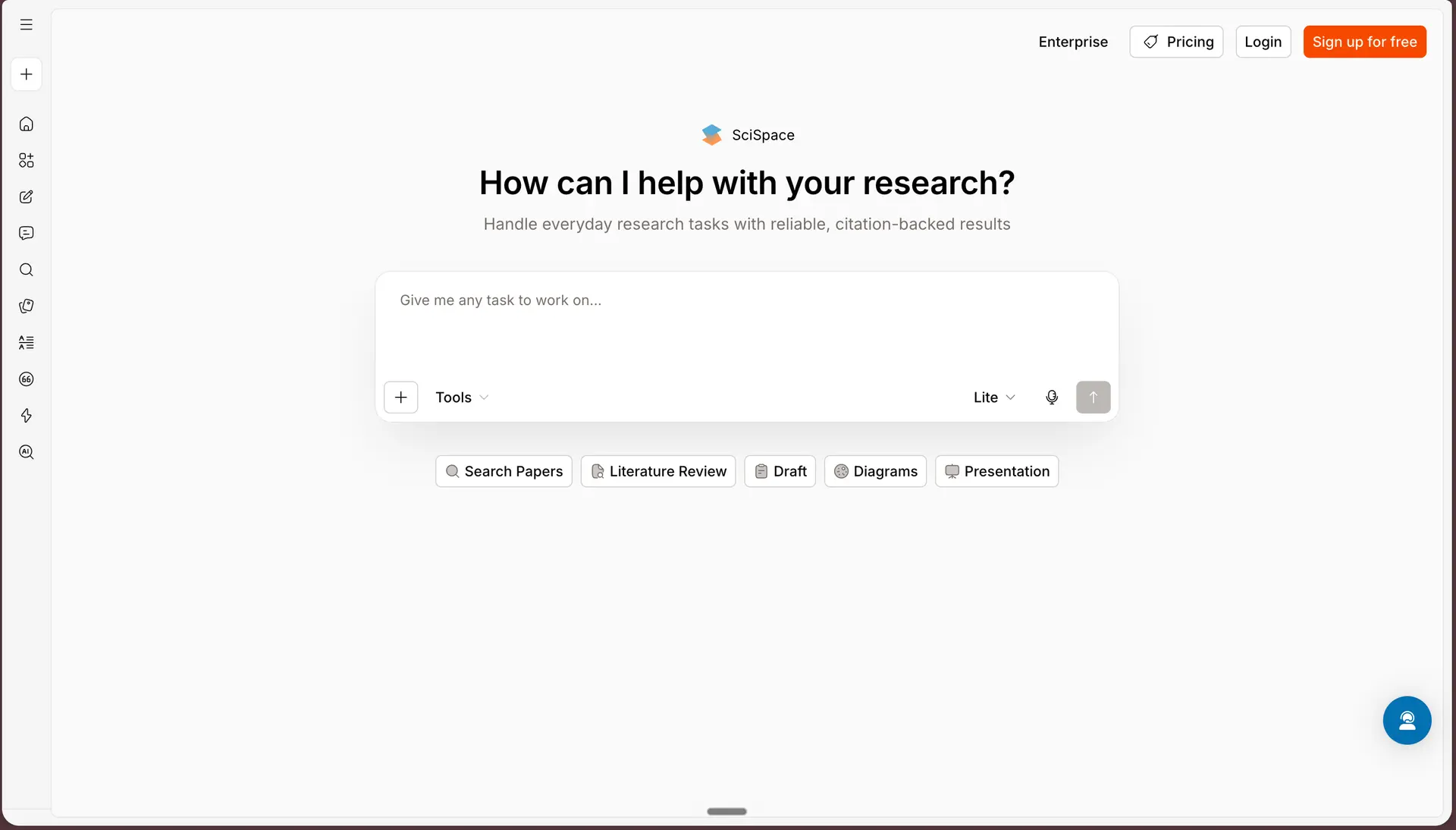 SciSpace homepage — AI copilot for reading and understanding academic papers