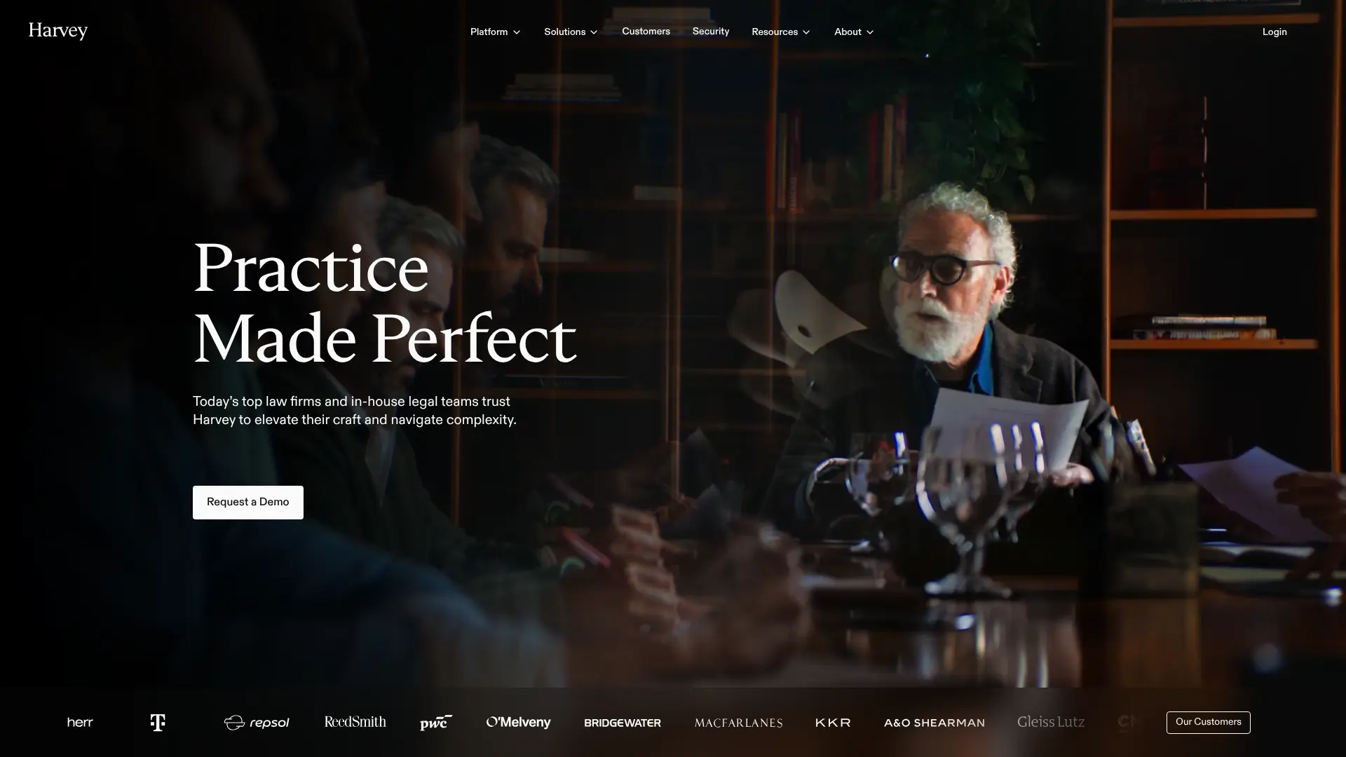 Harvey AI legal platform interface