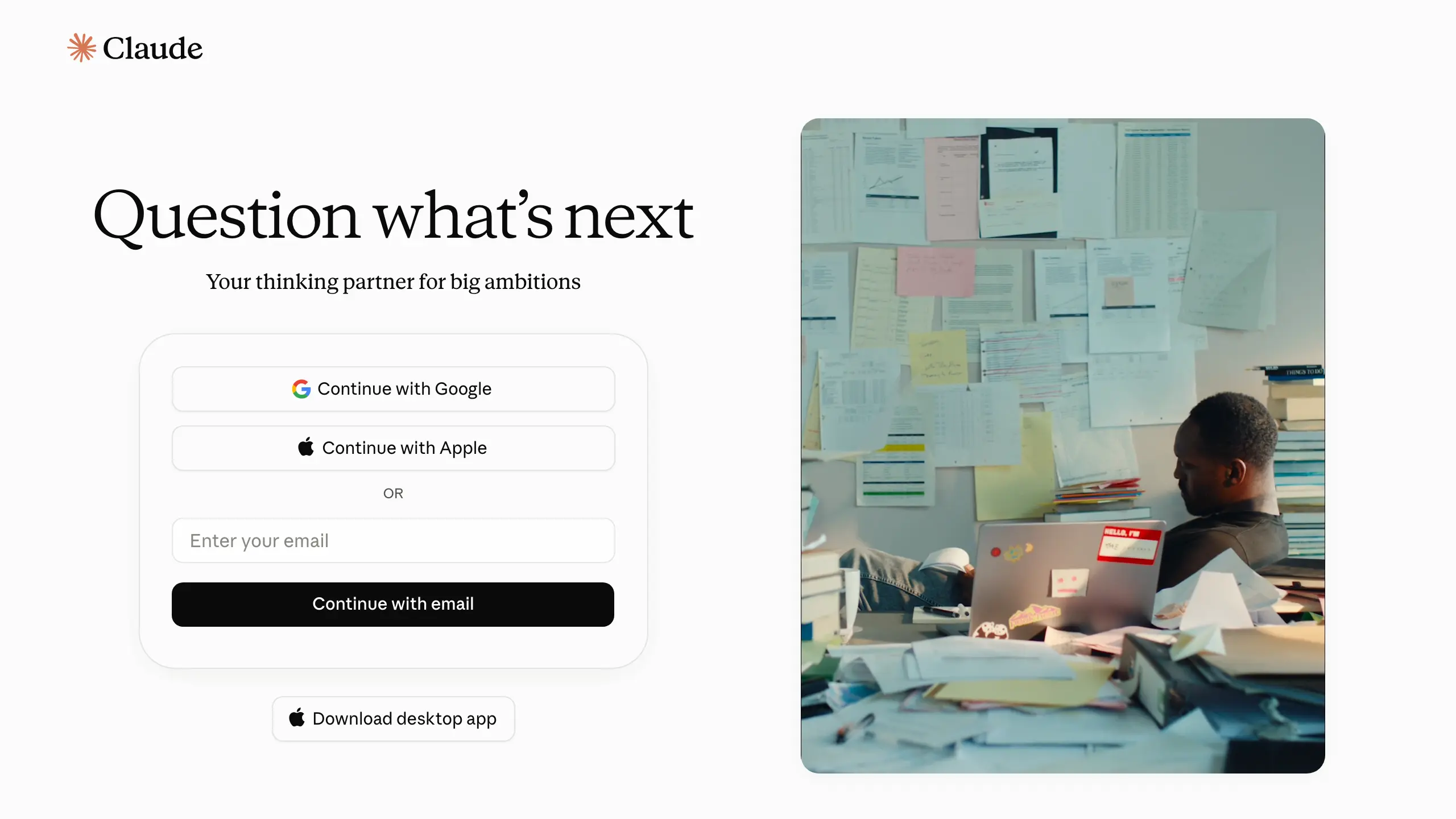 Claude homepage, the AI model students use to read one very large PDF