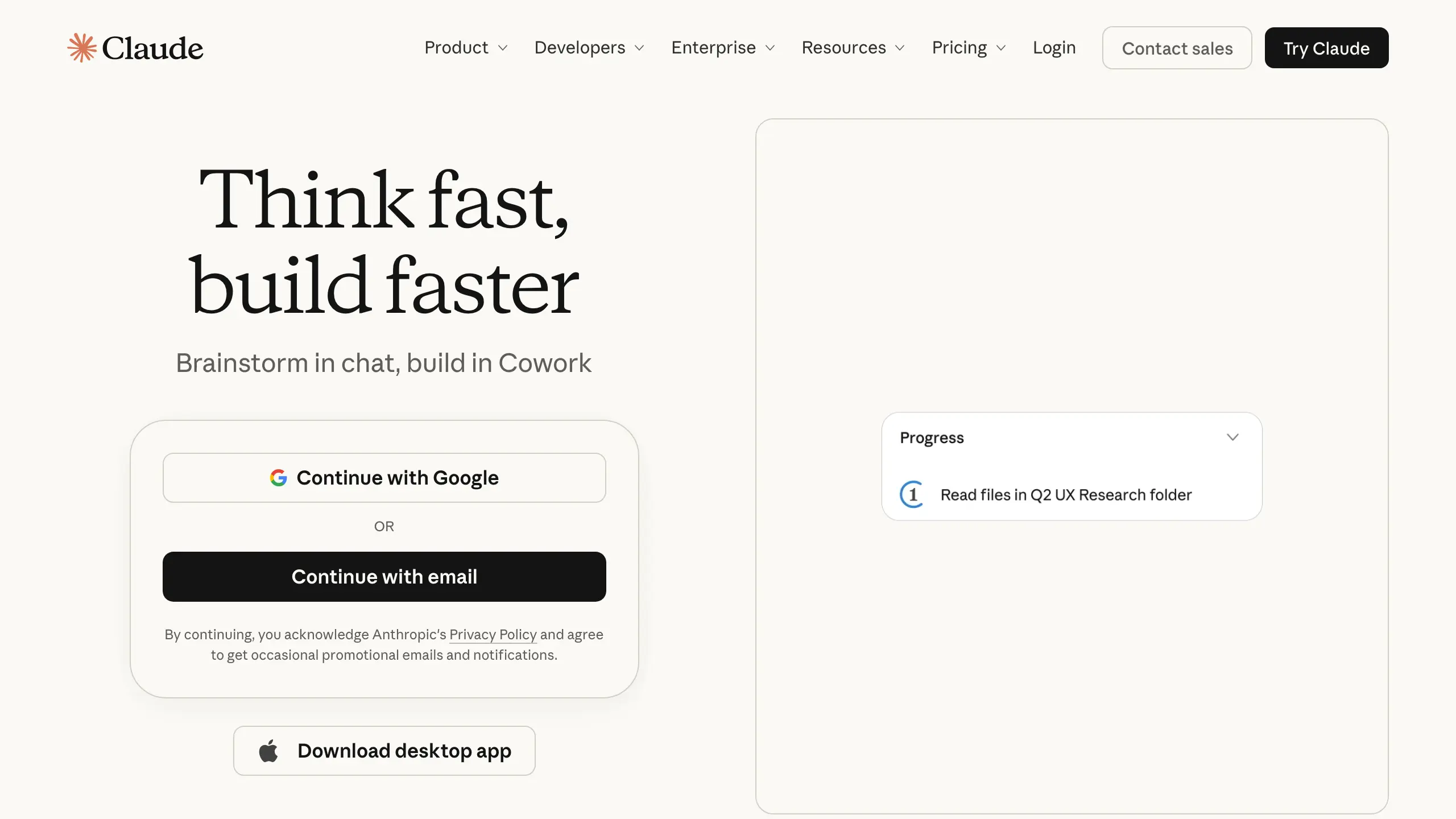 Claude free AI chatbot homepage