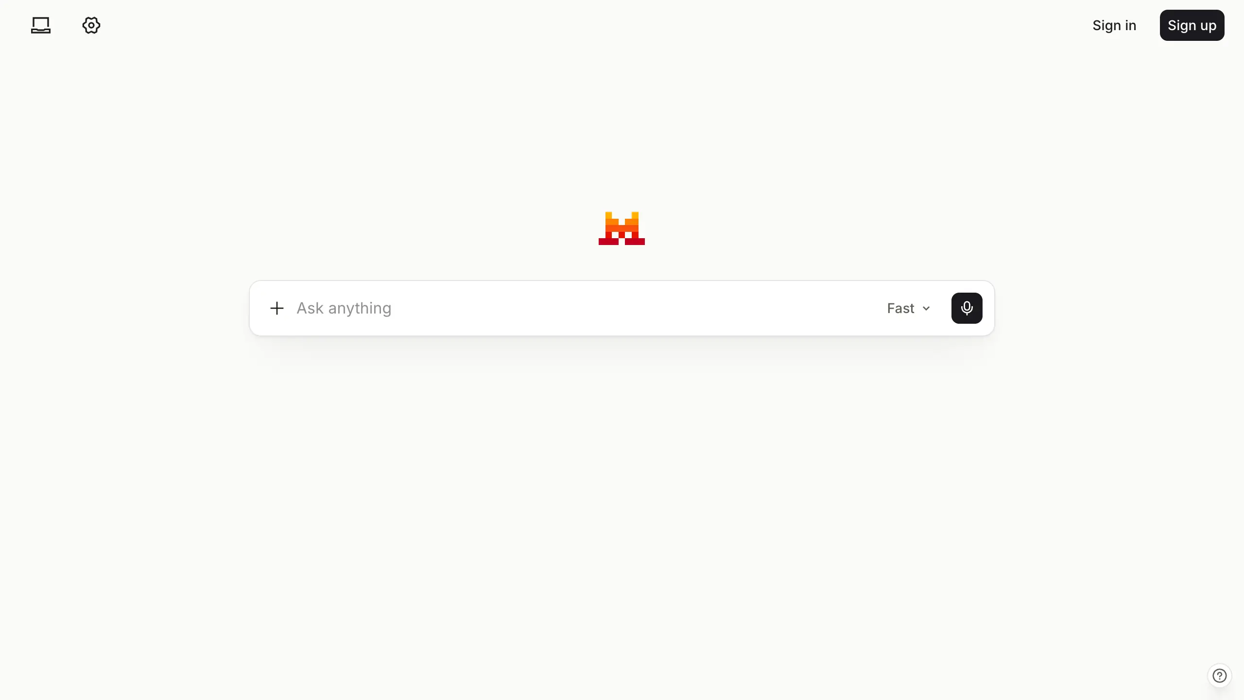 Mistral Vibe chat homepage