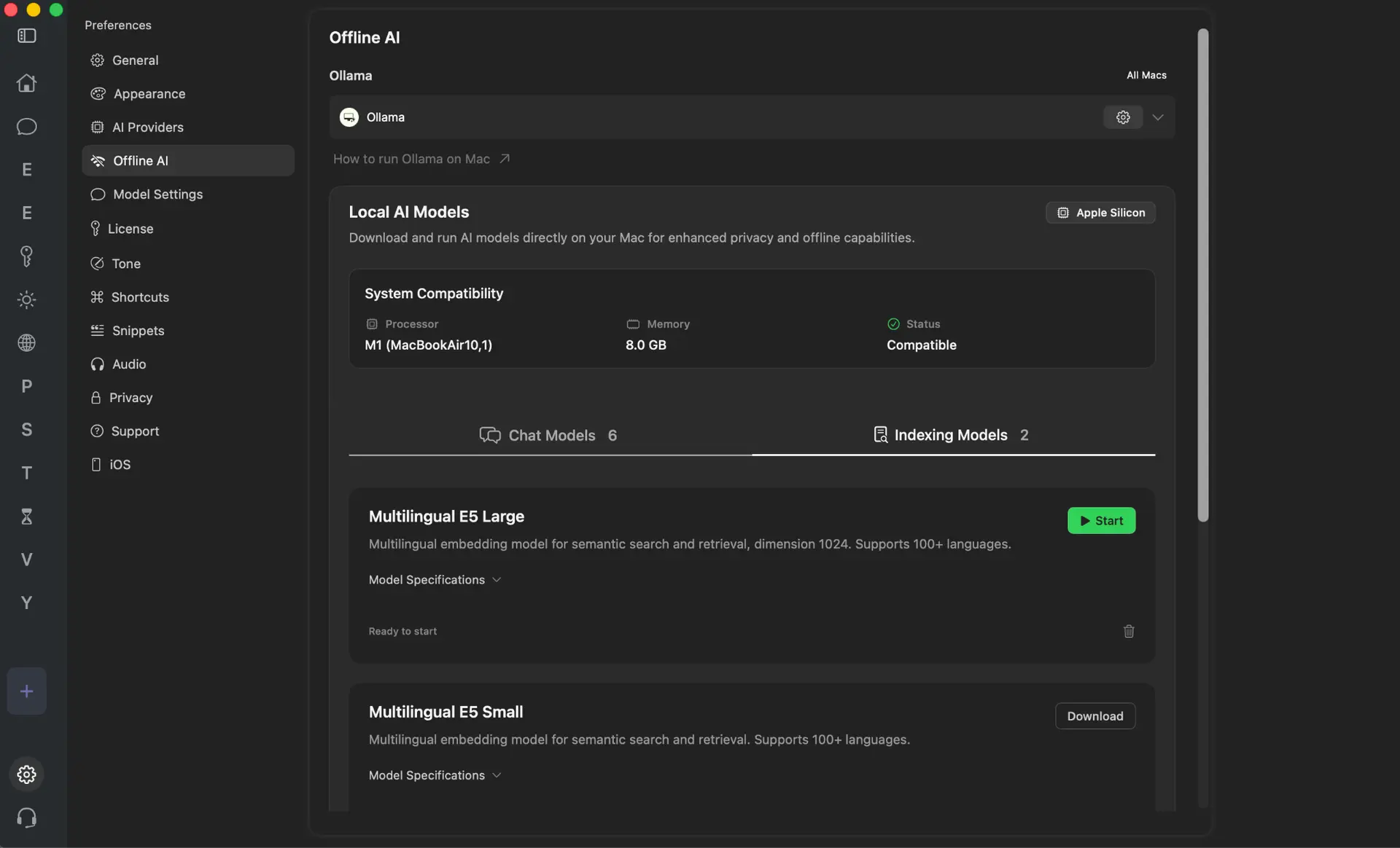 Elephas contextual AI features