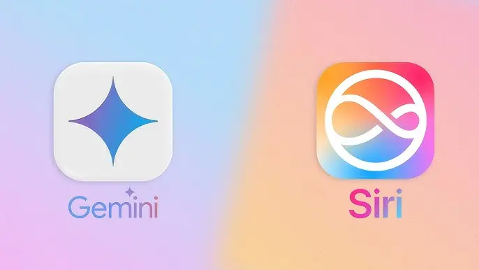 Google Gemini and Siri logos representing the AI partnership