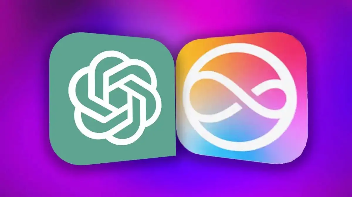 ChatGPT and Apple Intelligence logos side by side