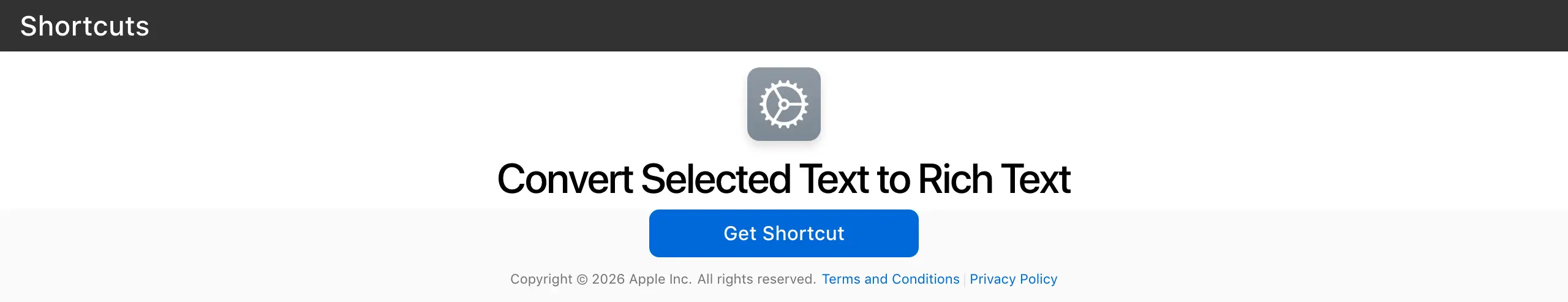 Rich text conversion shortcut replacing selected Markdown inside a Mac editor