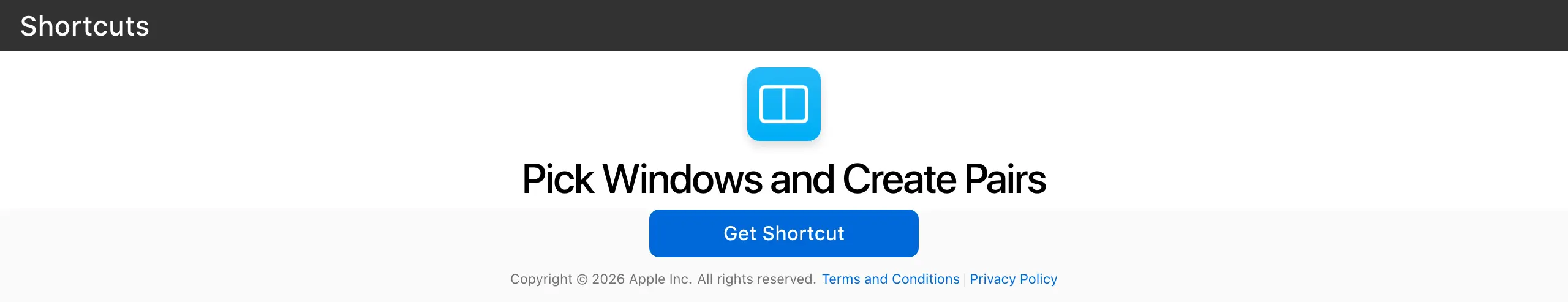 Pick Windows shortcut tiling two Mac windows side by side