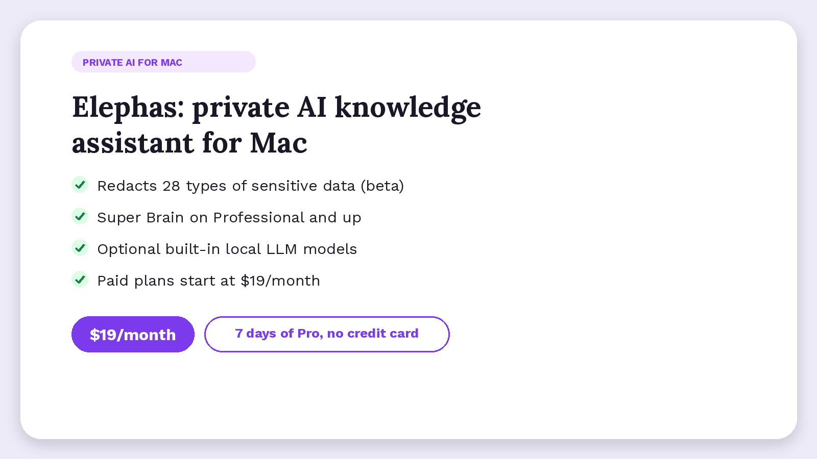 Elephas product card